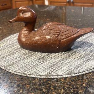 Handcrafted Brown Duck Red Mill  Figurine